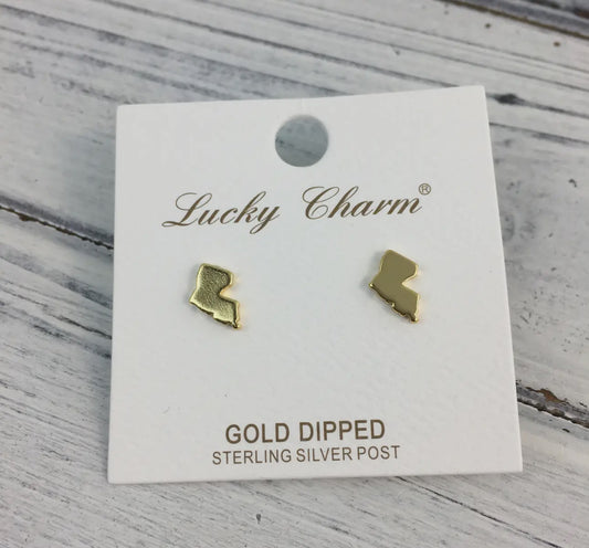 Tiny Louisiana State Post Earrings