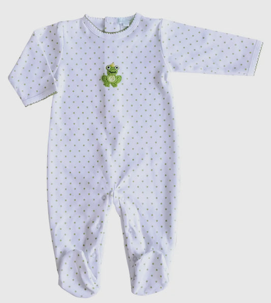 “Frog” Crochet - Unisex Baby Footie Pima Cotton