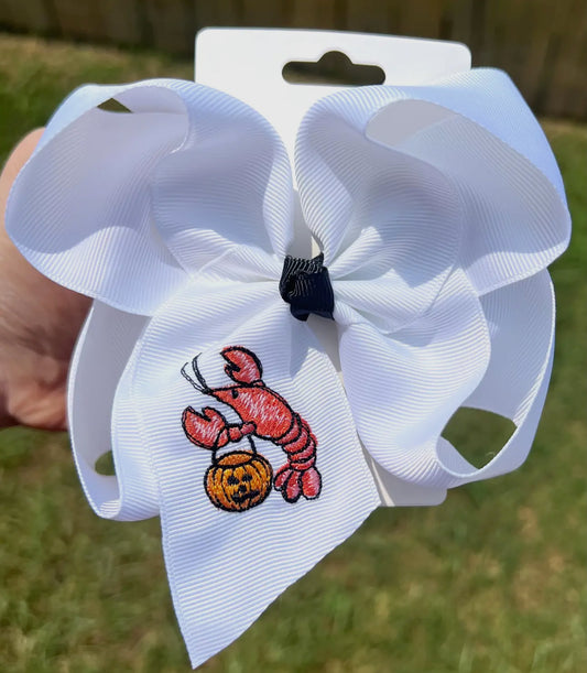 Cajun Crawfish Halloween Hair Bow