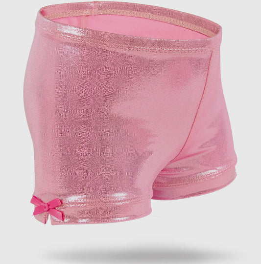Shimmer Girls Spandex Shorts- Pink