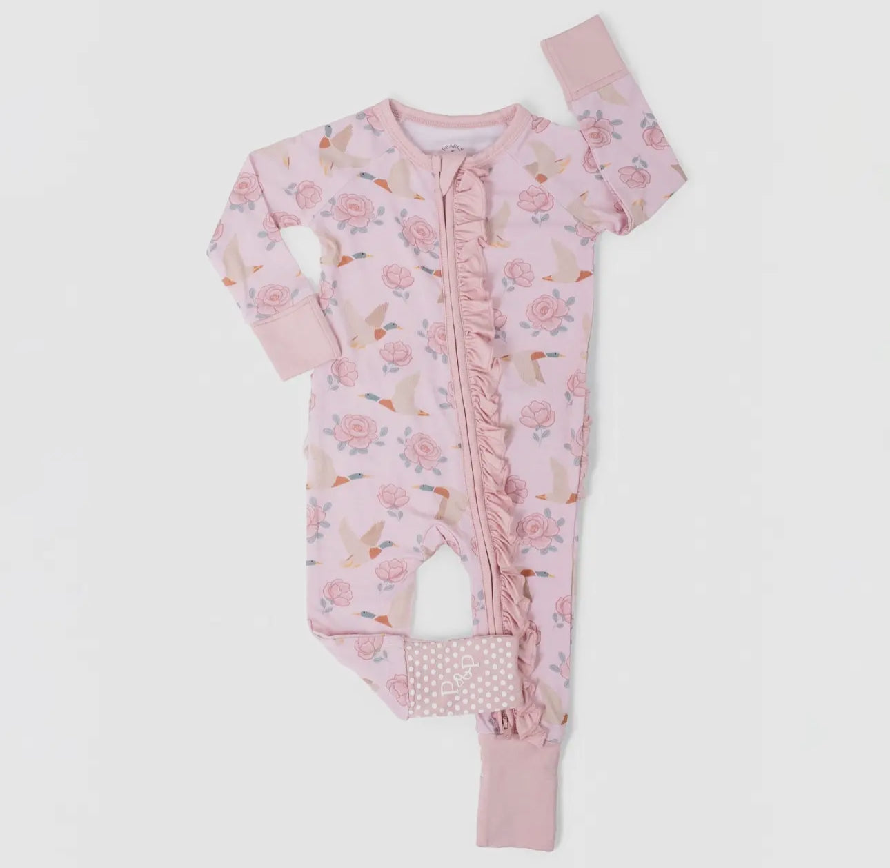 Mallards in Bloom Bamboo Zip-Up