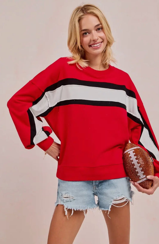 The Victory Lap Pullover Red/Black.       *Pre-Order*
