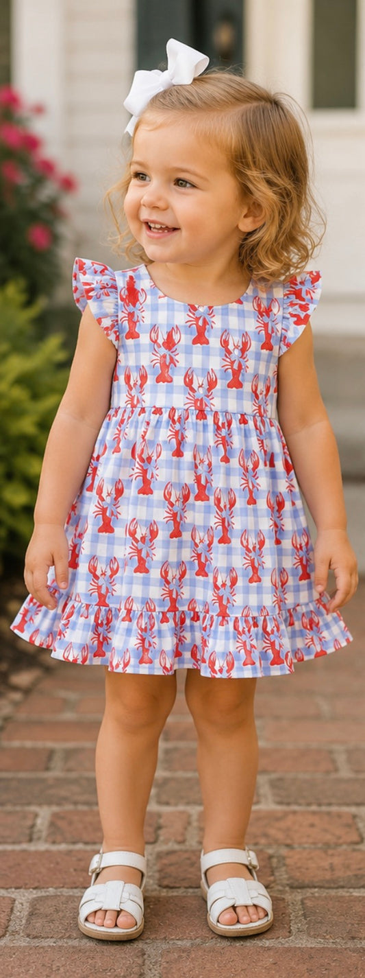 Preppy Crawfish Girls Dress