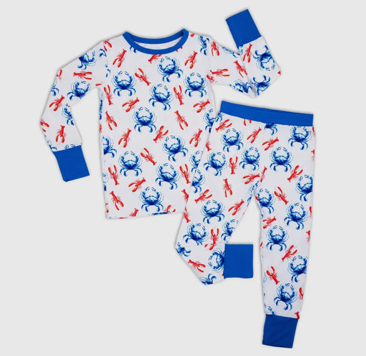 Crawfish and Crab Bamboo Two-Piece
Long Set