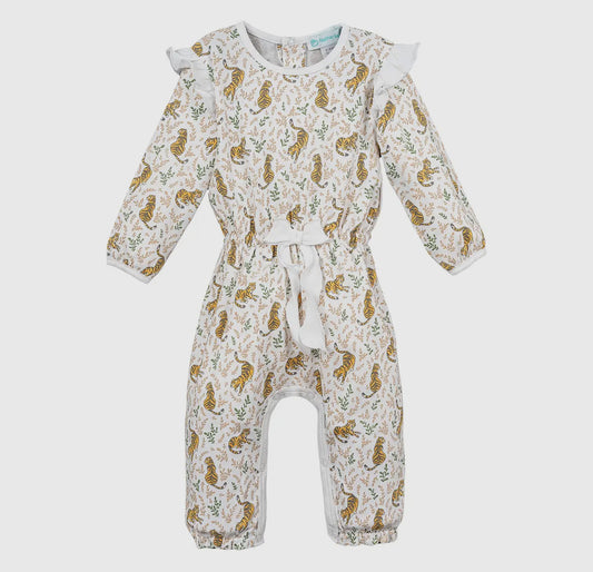 “Tigers” Waist Tie Romper