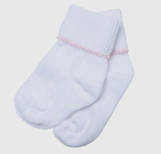 Solid Essentials- Pink/White Socks