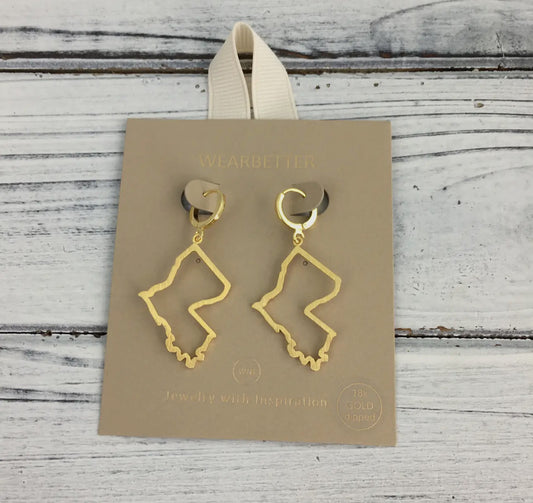 Louisiana State Cut Out Dangle Earrings