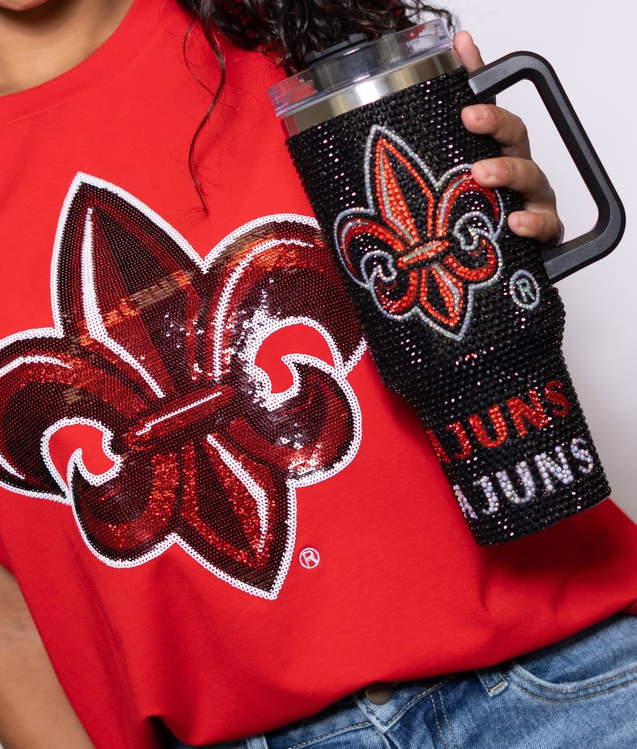 UL Fleur De Lis Sequins Design Tee