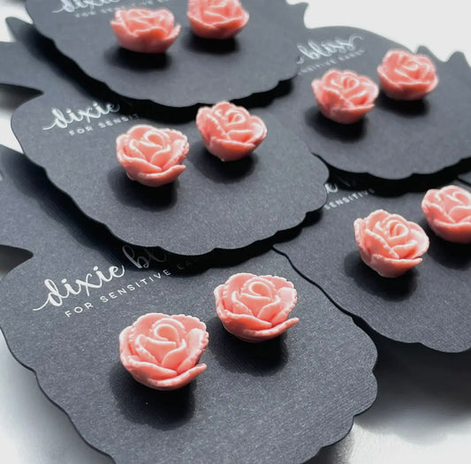 Ballet Slipper Roses- Earrings
