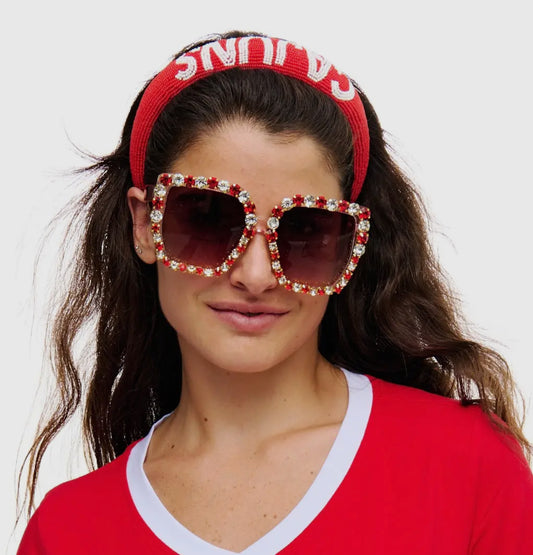 Stone Sunglasses- Red/White