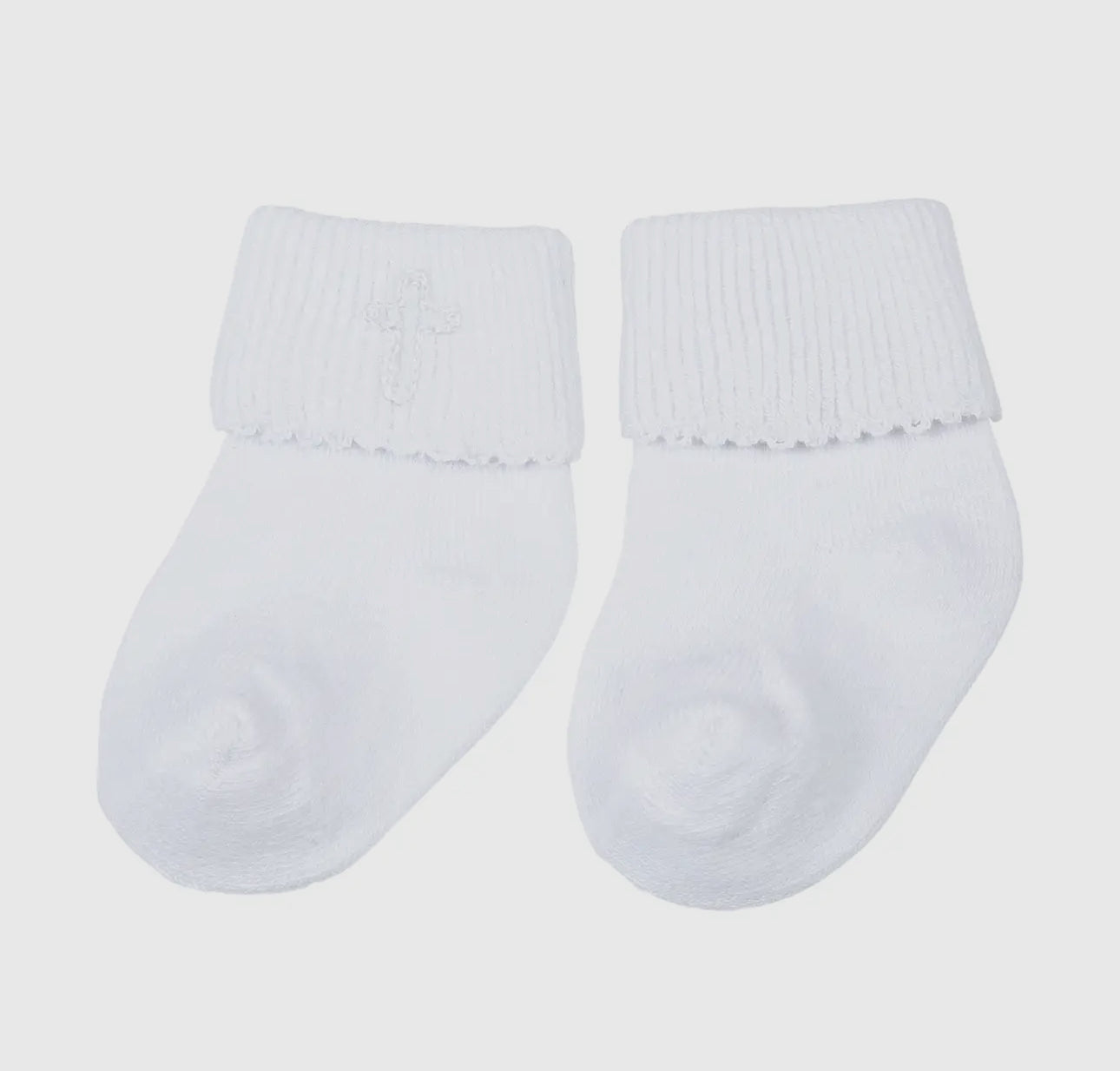 Blessed Emb Socks - White