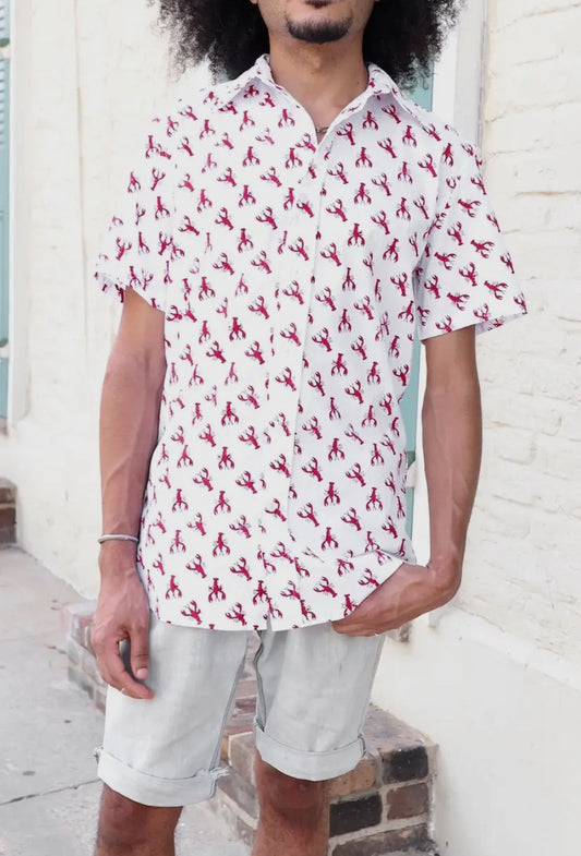 Crawfish Organic Cotton Men's Button
Down Shirt
