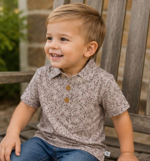 Deer Hunt Boy Collar Shirt