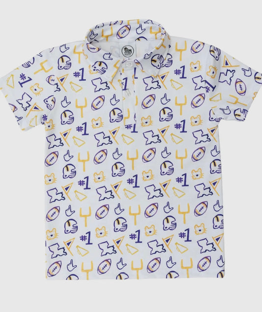 “GEAUX” Tigers Golf Polo