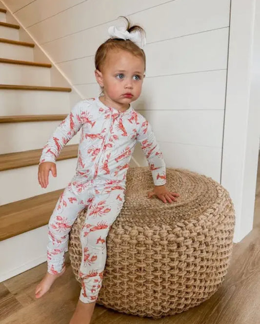 Crawfish Zipper Onesie
