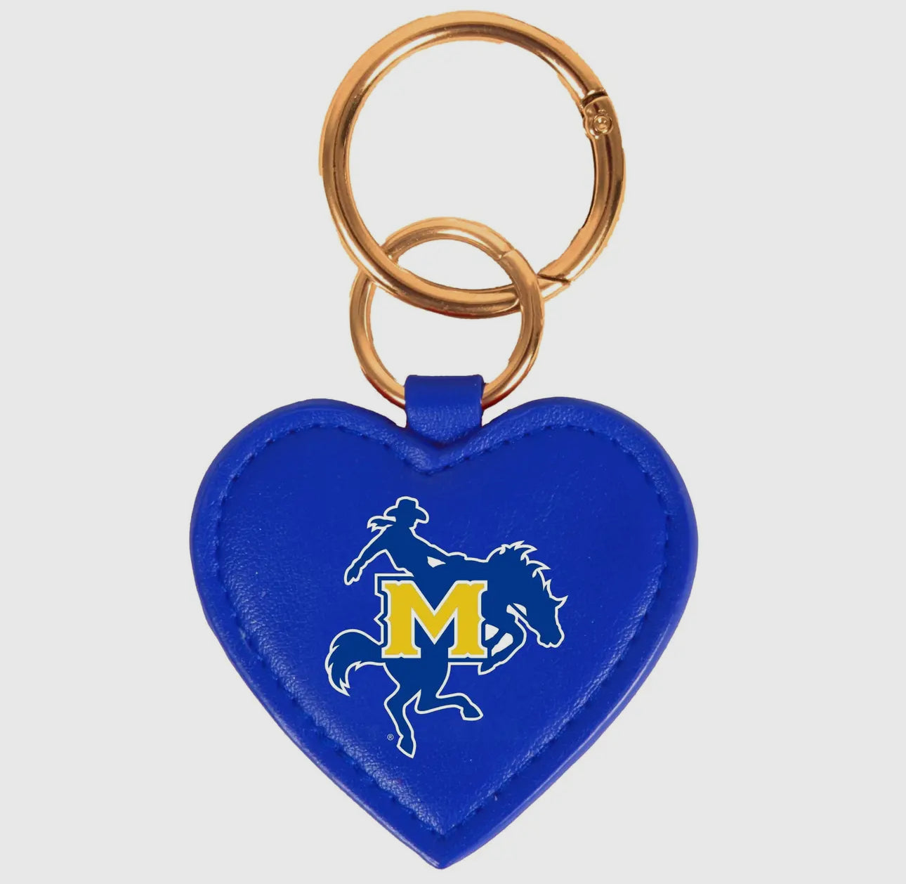 Mcneese State Cowboys Heart Purse Charm/ Key Ring