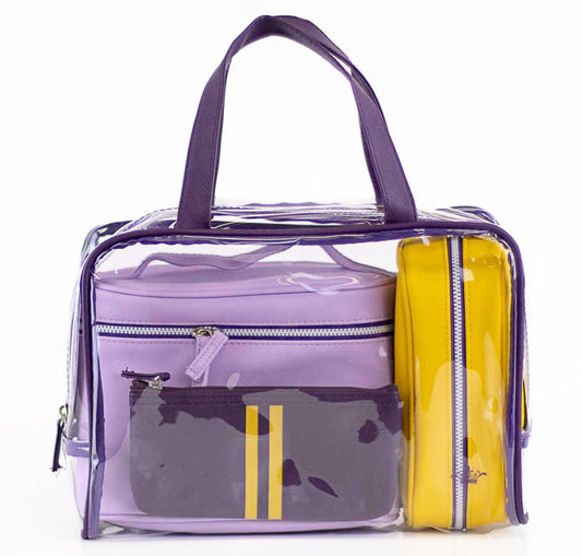 Livie Travel Gift Set in Purple & Yellow