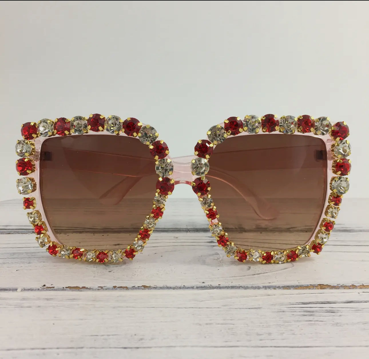 Stone Sunglasses- Red/White