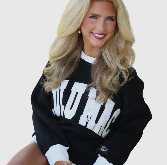 LULU MAC Sweatshirt- Black/White