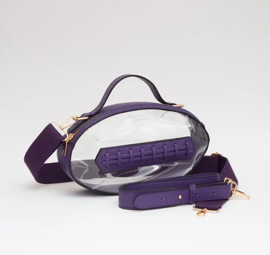 Football Shaped Clear Bag