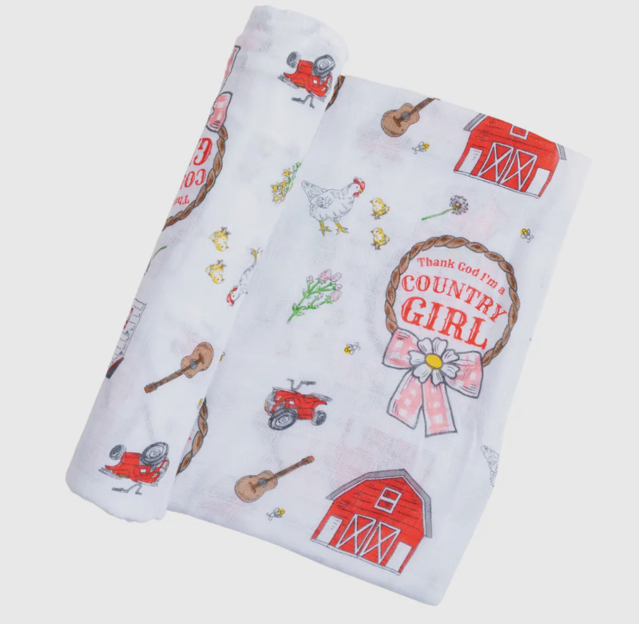 Country Girl Muslin Swaddle
Receiving Blanket
