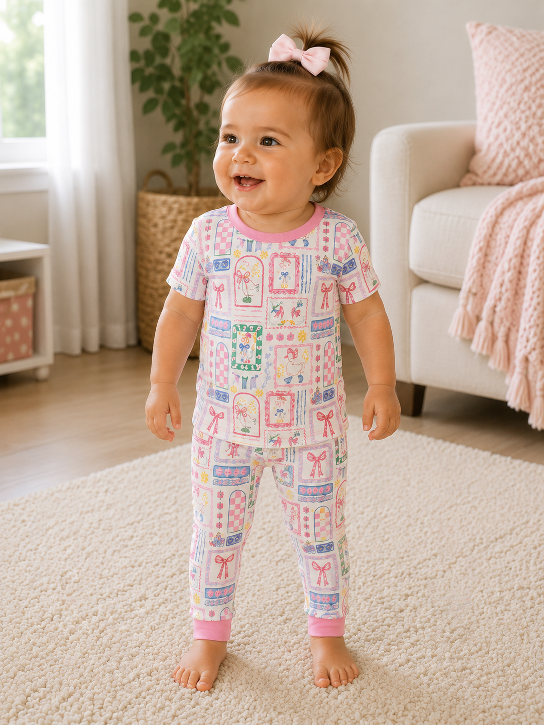 Goose on the Loose Short Sleeve Bamboo Pajamas Set