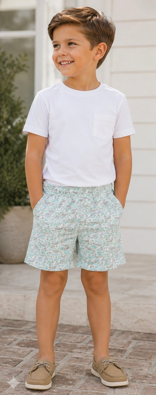 Kids Marsh Camo Freeballers - Sport Shorts