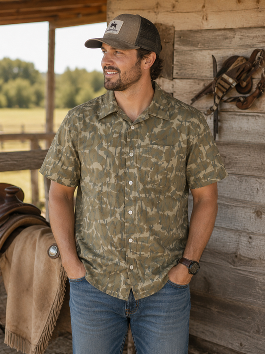 Pool To Pasture Bottomland Camo Shirt