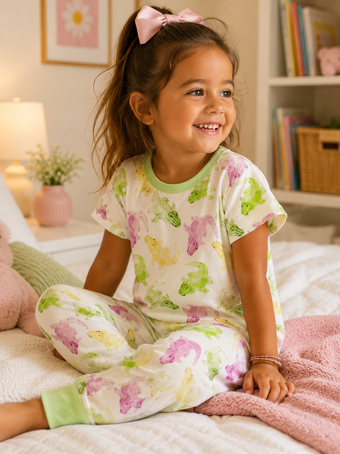 Mardi Gras “Alligator” 2pc Pajama Pant Set