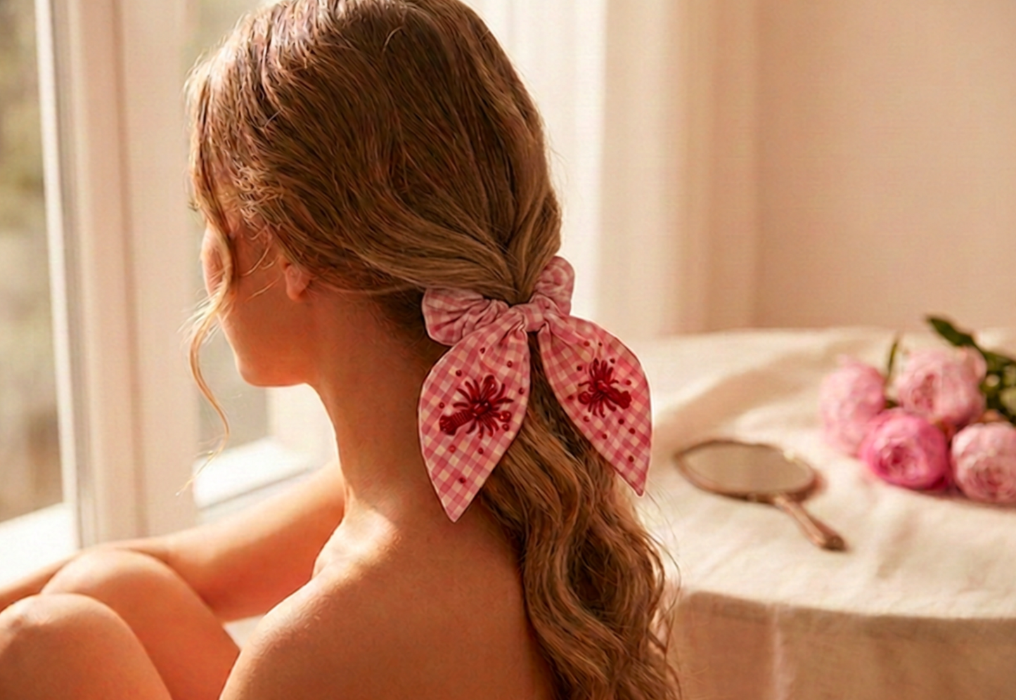 Scrunchie - Pink Crawfish