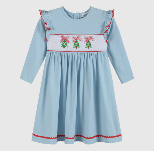 Smocked Christmas Tree Dress