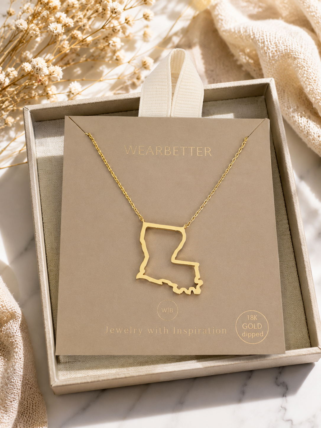 Louisiana State Cut Out Necklace