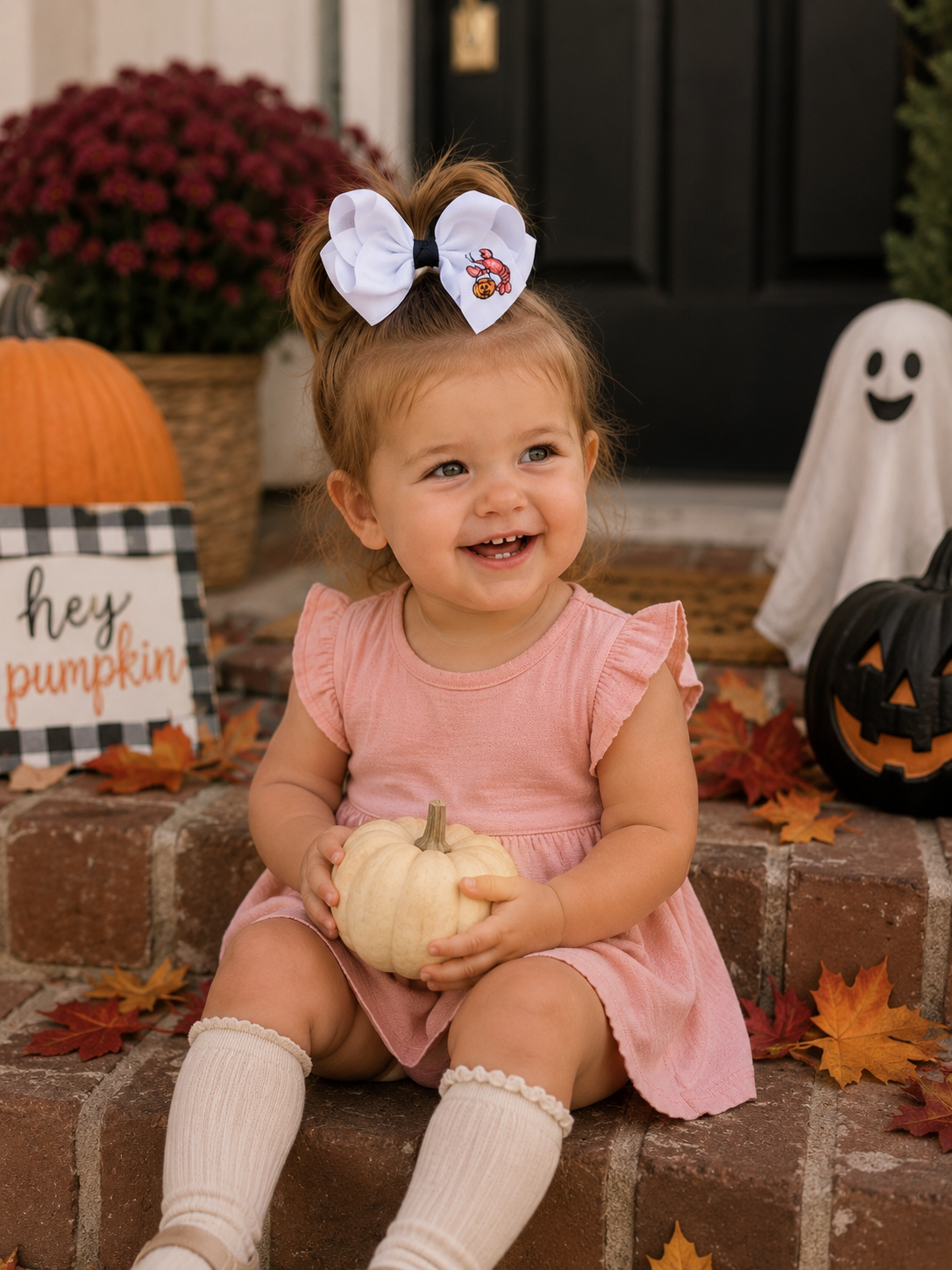 Cajun Crawfish Halloween Hair Bow