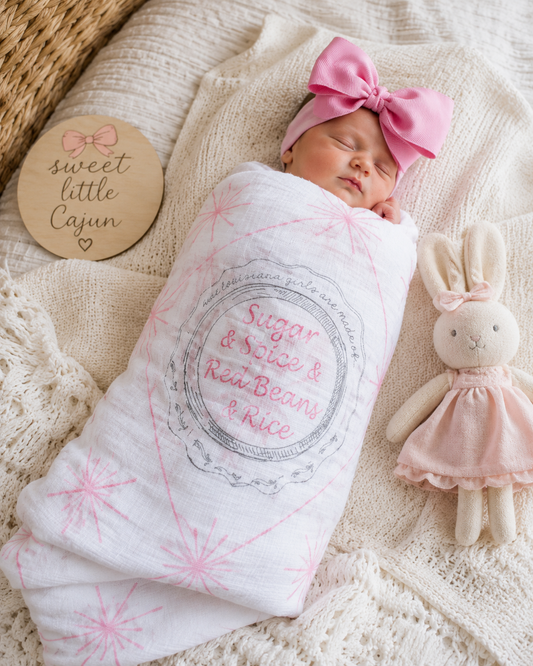 Louisiana Girls Swaddle Set