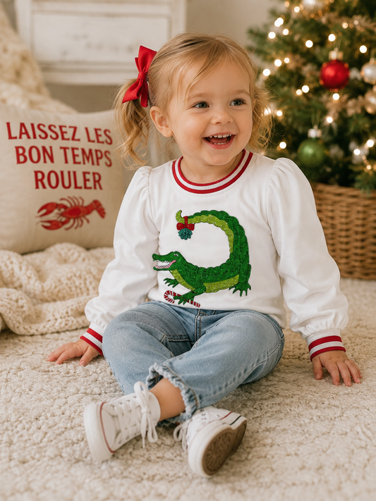 Holly Gator Puff Sleeve Sweatshirt