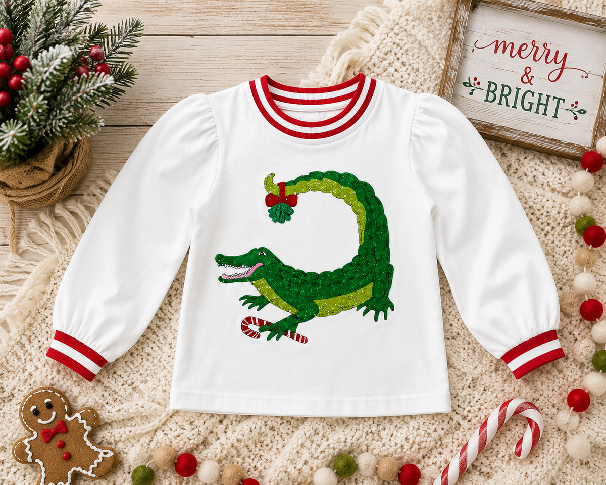 Holly Gator Puff Sleeve Sweatshirt