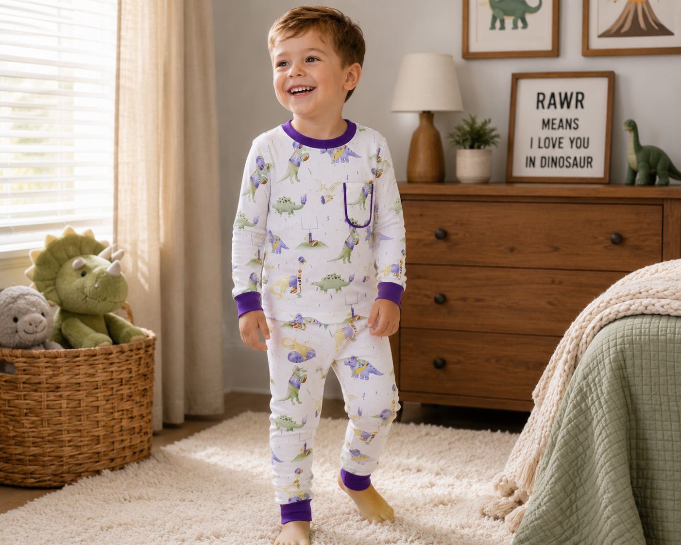 Lsu Dinos All-Stars Organic Cotton
Kids Pajamas