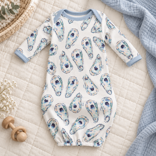 Jackson Oyster Bamboo Baby Gown
