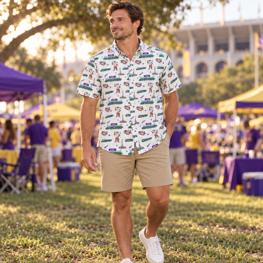 LSU Campus Button Down Shirt