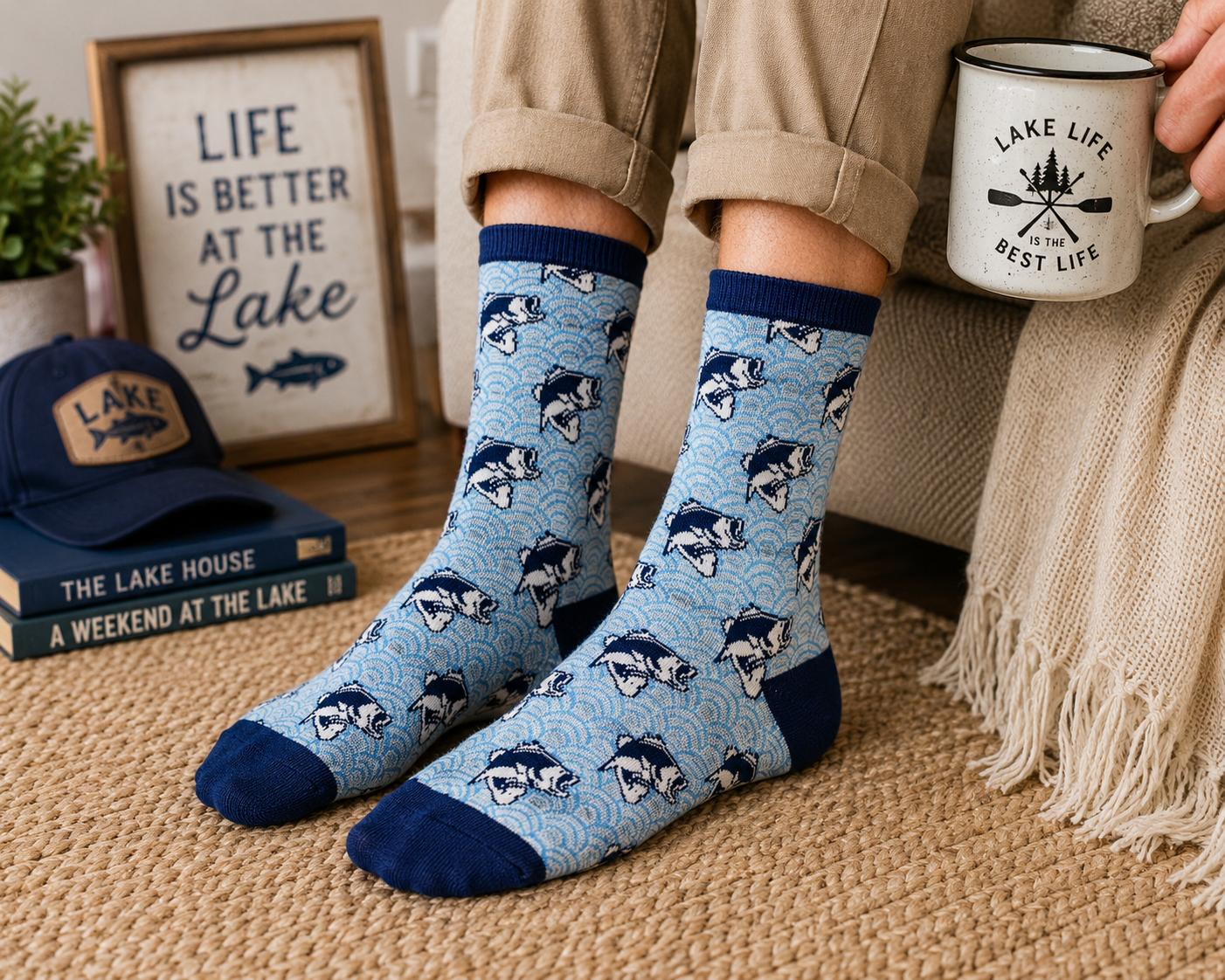 Men's l'd Rather Be Fishing Socks