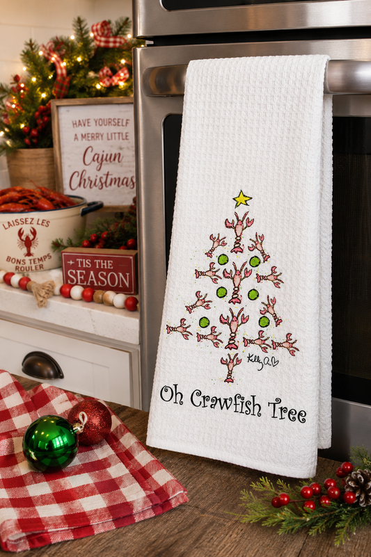 Cajun Christmas Tea Towel