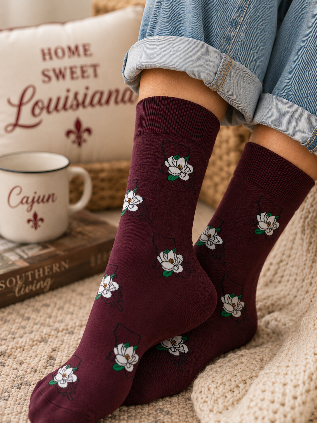 La State Magnolia Socks