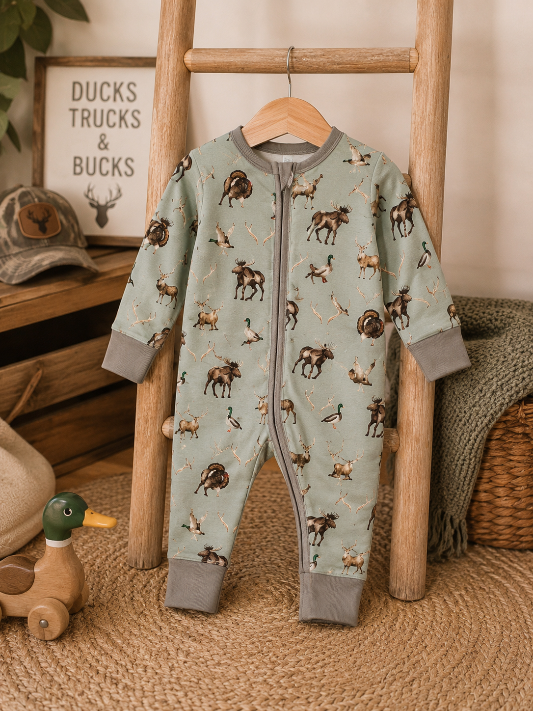 Hunting Clothes Bamboo Pajamas Kids Pj Zippy