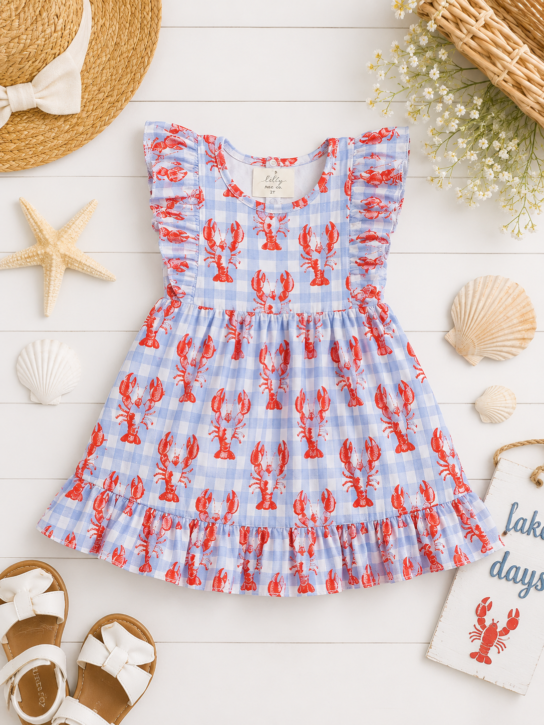 Preppy Crawfish Girls Dress