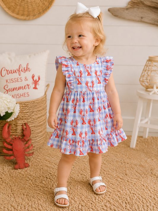Preppy Crawfish Girls Dress