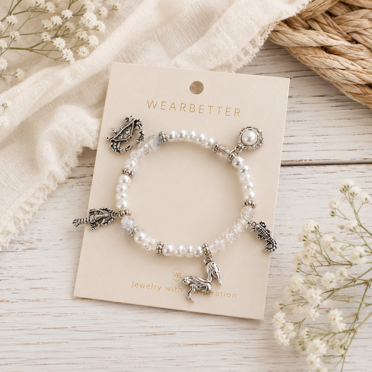 Louisiana Themed 5-charm Bracelet
