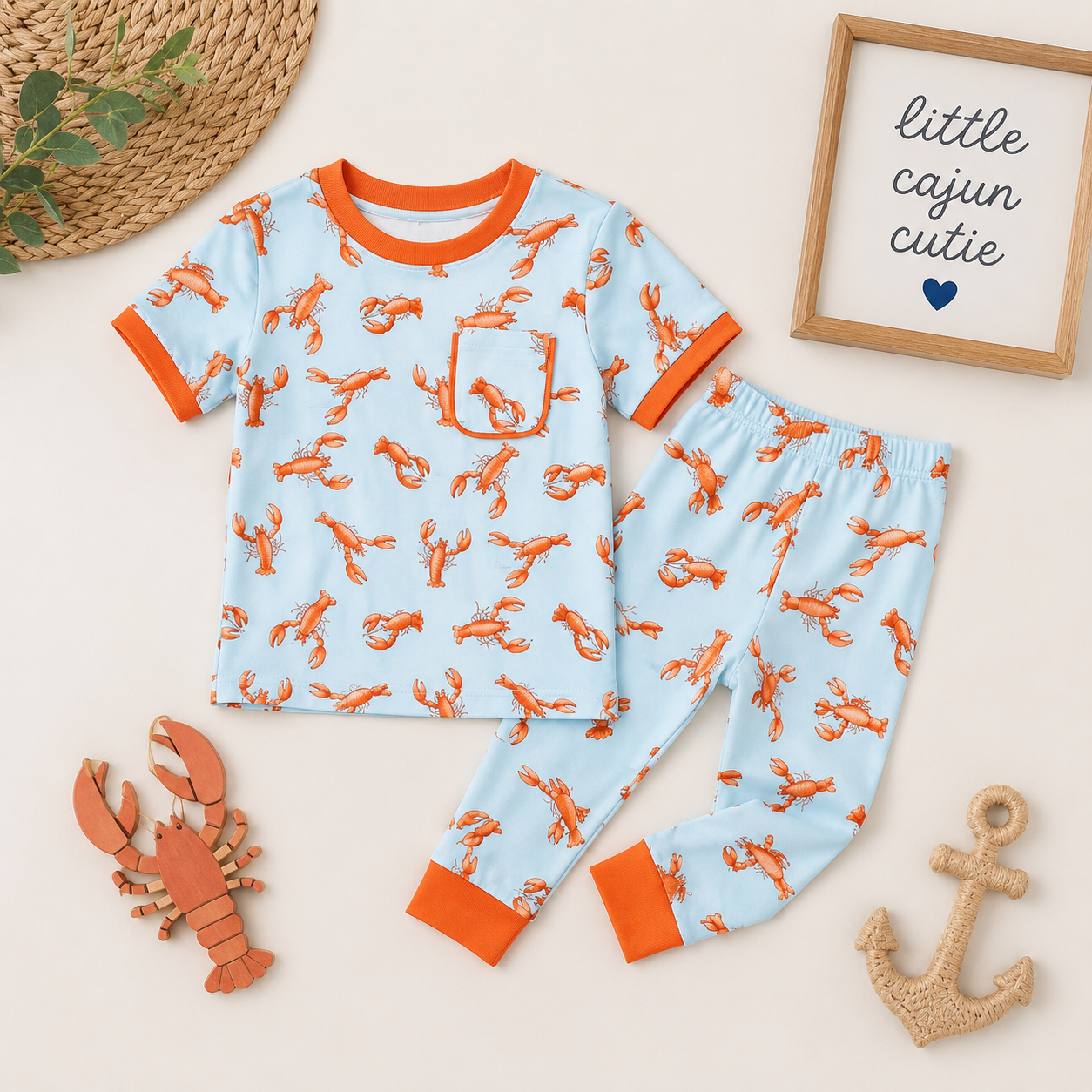 Pinch & Peel Crawfish Pajama Set