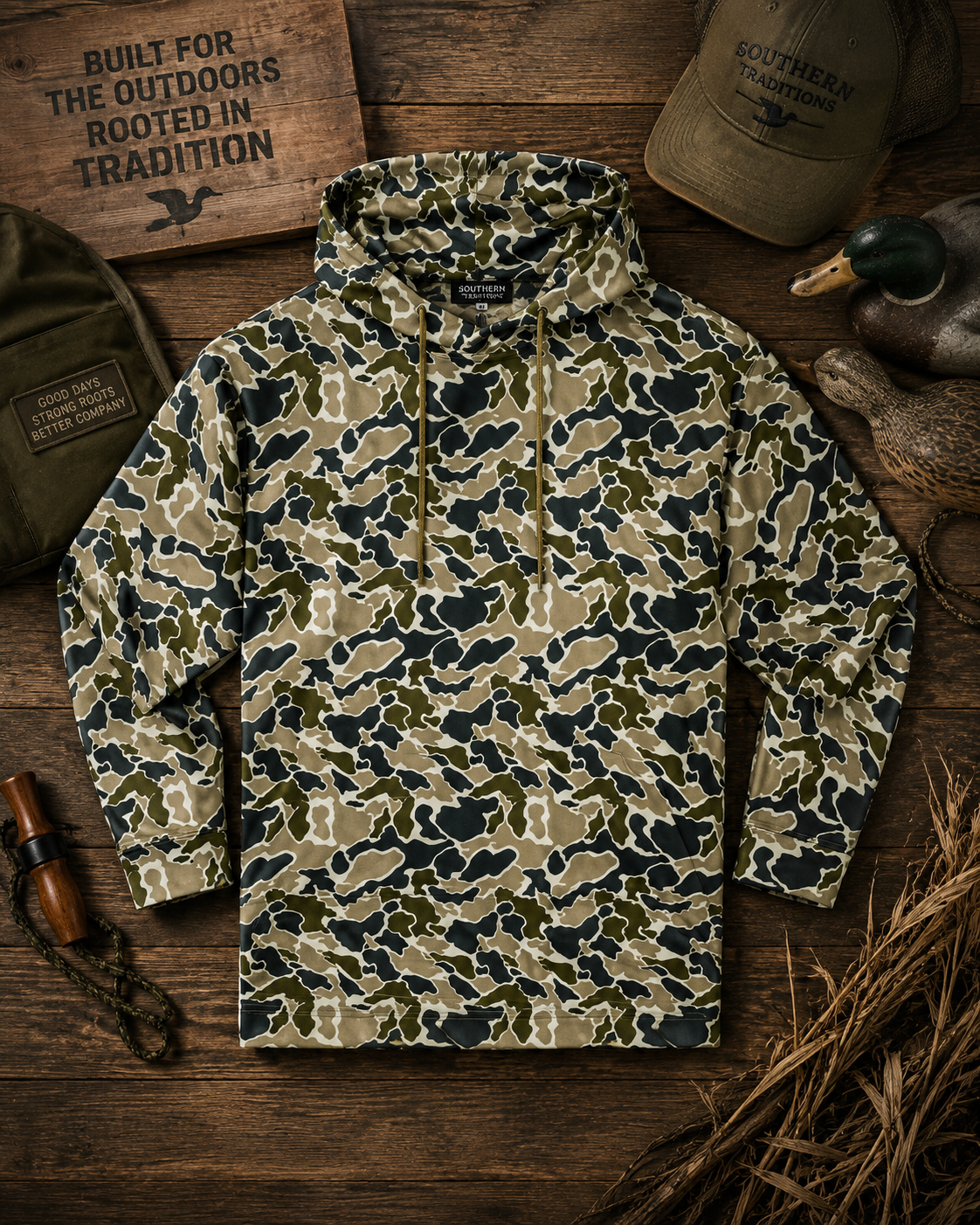 Lightweight Hoodie - Marsh Duck