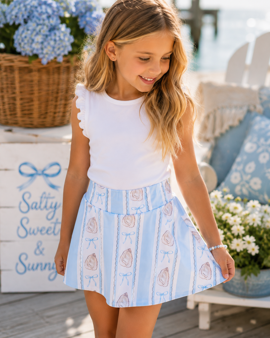 Oysters and Bows Skort with Pocket