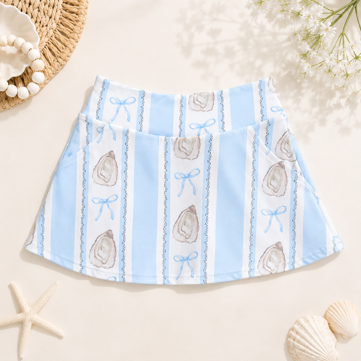 Oysters and Bows Skort with Pocket